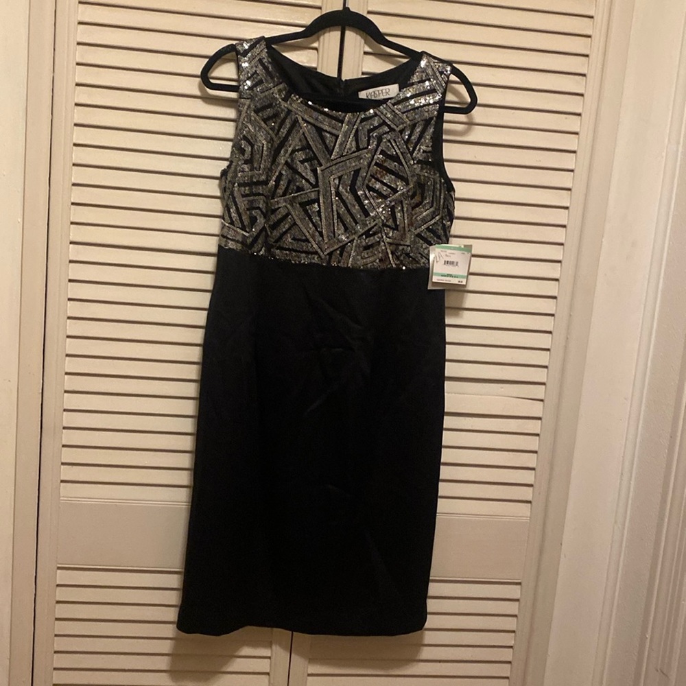Belk and silver sequins cocktail dress